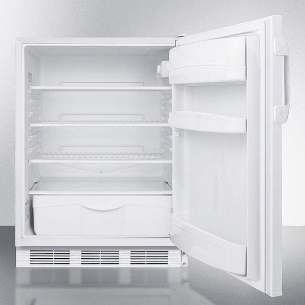 Summit-ADA Comp All-Refrigerator, Lock, Auto Defrost, Counter Height For Freestanding